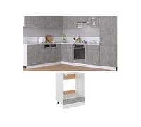 vidaXL Meuble de four ""Riga"" Gris béton 60 x 46 x 81,5 cm Bois d'ingénierie 802501