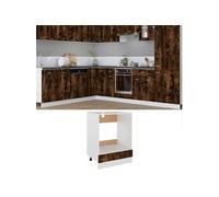 Vidaxl Armoire À Four Lyon Chêne Fumé 60x46x81,5 Cm