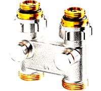 Oventrop avec obturateur 1016363 passage, 50mm, 2000 / 2 "AGx3 / 4" AG, nickelé