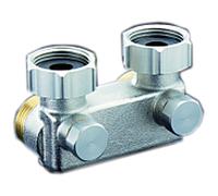 Oventrop avec obturateur 1016462, angle 50 mm, 3/4 "ÜMx3 / 4" AG, nickelé