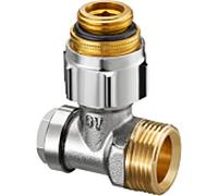 Oventrop Combi 3 raccord coudé 1016575 G 2000 / 2 AGxRp 2000 / 2 IG, laiton nickelé