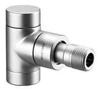 Oventrop Combi E Radiateurs salle de bain vis match0 1166082 DN 15, d'angle, laiton, exécution en acier inoxydable