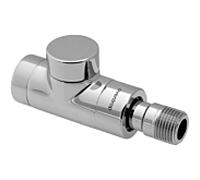 Oventrop Combi E Radiateurs raccord à vis 1167082 DN 15, passage, laiton, design Inox