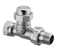 Oventrop Combi LR Radiateurs salle de bain vis match0 1027664 DN 15, forme droite, nickelé