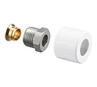 Oventrop Klemmringverschraubungs Set 1169193 1 fois, 1/2 « x 15 mm, blanc