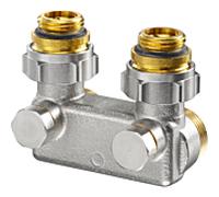 Oventrop déviateur ayant une forme angulaire d' obturation 1016463, 50 mm, 1/2 « AGx3 / 4 » plaqué nickel,