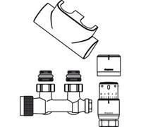 Oventrop ensemble de connexion multibloc t / uni sh 1/2 angle droit kvs = 075 m3/h chrome 1184284