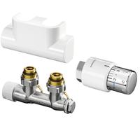 Oventrop Jeu de Raccordement pour Radiateur Sèche-serviettes T Forme Coin, Blanc