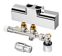 Oventrop Kit de Oventrop Multiblock T-RTL 1184288 chrome, pour Multiblock T-RTL / Uni SH, forme d'angle