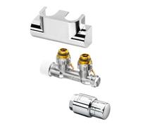 Oventrop Kits de raccordement OV pour radiateurs de salle de bains Multiblock T/ Uni SH/ coin/ chromé Quantité:1