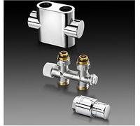 Oventrop Jeu de raccords Multiblock T et Thermostat Uni SH Raccord à préréglage Chromé