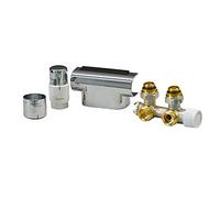 Oventrop Design kit de raccordement de robinetterie 4, forme d'angle chromÃ© - 1184284