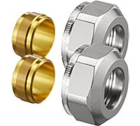 Oventrop Ofix CEP raccord à compression 1016813 15 mm, écrou-union nickelé, laiton