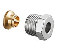 Oventrop Ofix CEP raccord à compression 1028154 G 2000 / 2x14mm, pour filetage femelle, laiton nickelé