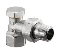 Oventrop Combi 2 Radiateurs raccord à vis 1091061 DN 10, angle, laiton nickelé