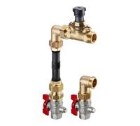 Oventrop OV Kit de raccordement pour compteur de chaleur pour distributeur, d'angle, avec Hycocon V, robinet à boisseau sphérique DN20 Quantité:1