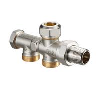 Oventrop OV Raccord à deux tubes Duo avec obturateur M 24x1,5 ET Distance 35mm Quantité:1