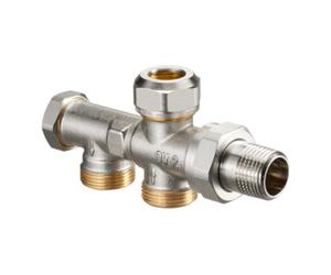 Oventrop OV Raccord à deux tubes Duo avec obturateur M 24x1,5 ET Distance 35mm Quantité:1