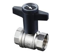 Oventrop OV Robinet à boisseau sphérique Optibal avec thermomètre DN 32 11/4 Quantité:1