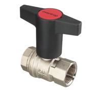 Oventrop OV Robinet à boisseau sphérique Optibal DN 40 11/2, nickelé avec poignée à bascule Quantité:1