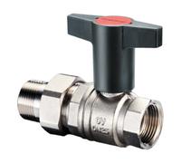 Oventrop OV Robinet à boisseau sphérique Optibal DN32 11/4, nickelé avec poignée à bascule, i/Vsb a Quantité:1