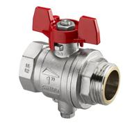 Oventrop OV Vanne à boisseau sphérique 1DN 25 avec raccord de capteur pour WMZ Quantité:1