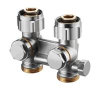 Oventrop Multiflex F Raccord à vis d'arrêt ZBU 1015943 G 3/4 ÜMxG 3/4 AG, laiton nickelé