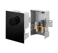 Oventrop Oventrop Régulateur de température Unibox TQ-RTL verre trempé noir, pour pièce et retour Quantité:1