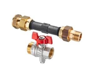 Oventrop Oventrop Set de raccordement compteur de chaleur pour répartiteur, étage, avec robinet à boisseau sphérique DN 20 Quantité:1