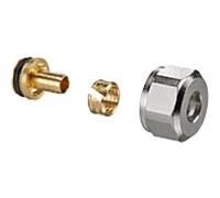 Oventrop Raccord à compression Ofix K 1016870 12x2mm, double, pour filetage extérieur G 3/4, nickelé