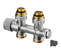 Oventrop Raccord de raccordement Multiblock TQ 1184073 raccord 2 tubes, passage, pour Radiateurs salle de bain G 2000 / 2 IG