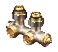 Oventrop Raccord OVA Multiblock T 1/2AG x 3/4AG, 1 et 2 tubes, laiton, angle Quantité:1