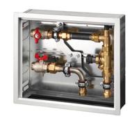 Oventrop Raccordement OV Boîtier de sol pour installations de chauffage de surface Raccordement latéral Quantité:1