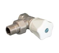 Oventrop Régulateur manuel OV. Série HRV DN20,3/4,PN10,Coin,Tête de commande manuelle blanche Quantité:1