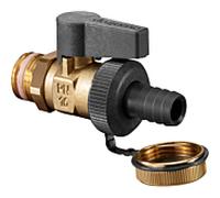 Oventrop Robinet à boisseau sphérique Optiflex 1033316 DN 20, filetage extérieur, raccord à Oventrop et capuchon, laiton