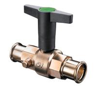 Oventrop Robinet à boisseau sphérique OV Optibal avec poignée à bascule des deux côtés Raccord à sertir DN 15 d= 15mm Quantité:1