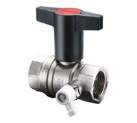 Oventrop Robinet à boisseau sphérique OV Optibal avec poignée à bascule P 20 P 16 MS avec purge DN 25 1IG Quantité:1