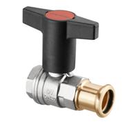 Oventrop Robinet à boisseau sphérique OV Optibal, béquille DN15, raccord à sertir 15mm x 1/2 IG Quantité:1