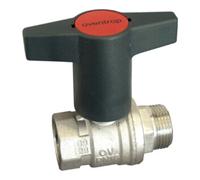 Oventrop Robinet à boisseau sphérique OV Optibal DN 10 3/8 IA, nickelé avec poignée à bascule Quantité:1