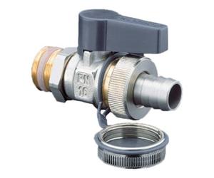 Oventrop Robinet à boisseau sphérique OV Optiflex 1/2 nickelé avec collier de serrage + bouchon Quantité:1