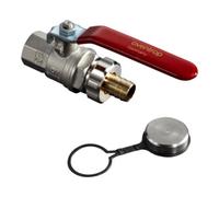 Oventrop Robinet à boisseau sphérique OVMs avec raccord de tuyau DN15,R1/2IG,PN16,Temp. de -20 à 120 C Quantité:1