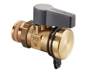 Oventrop Robinet à boisseau sphérique OVOptiflex,DN15,1/2AG avec bouchon d'étanchéité, laiton Quantité:1
