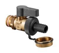 Oventrop Robinet à boisseau sphérique OVOptiflex,DN25, 1AG avec raccord de flexible et bouchon d'étanchéité, Ms Quantité:1