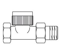 Oventrop Robinet thermostatique de radiateur F 1/2 droit Kvs 0,32 m3 h 1180704