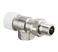 Oventrop Série AV 9 vanne thermostatique de retour 1183793 DN 10, axiale, laiton nickelé, préréglage en continu