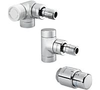 Oventrop série E Radiateurs salle de bain raccordement match0 1164352 DN 15, angle d'angle, gauche, chromé