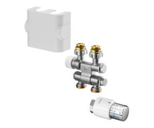 Oventrop Sets de raccordement OV pour radiateurs de salle de bains Multiblock TF/Uni SH/swivelling/blanc Quantité:1