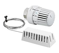 Oventrop Uni LH thermostat 1011665 7-28 degrés C, blanc, avec position zéro et capteur à distance, tube capillaire 2 m