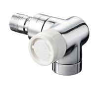 Oventrop Vanne thermostatique OV E 1/2 coin droit design acier inoxydable Quantité:1
