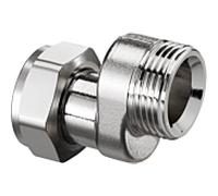 Oventrop vis de compensation Oventrop 1019451 G 3 / 4xG 3/4 ÜM, pour raccordement inférieur, laiton nickelé